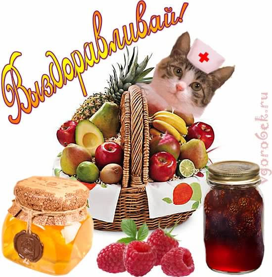 выздоравливай. желаю скорейшего выздоровления. не болей