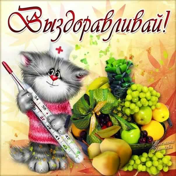 выздоравливай. желаю скорейшего выздоровления. не болей