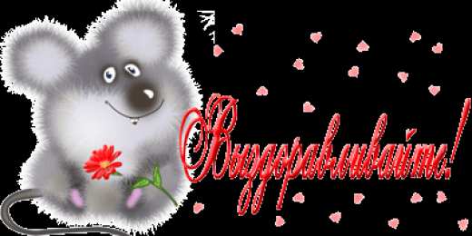 выздоравливай выздоравливай. желаю скорейшего выздоровления. не болей