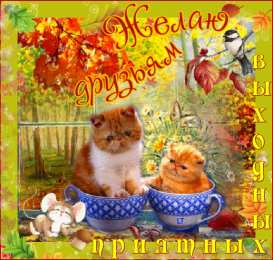 приятных выходных Приятных выходных